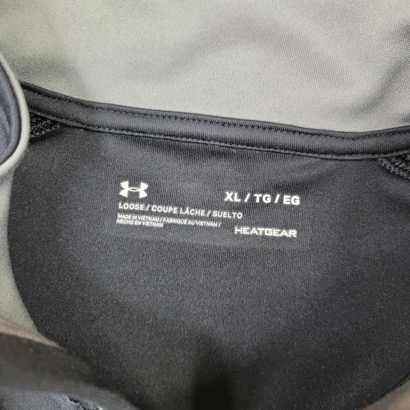 Under Armour Heat Gear 1/4 Zip Pullover Mens XL Black Mock Neck Lightweight - Picture 3 of 9